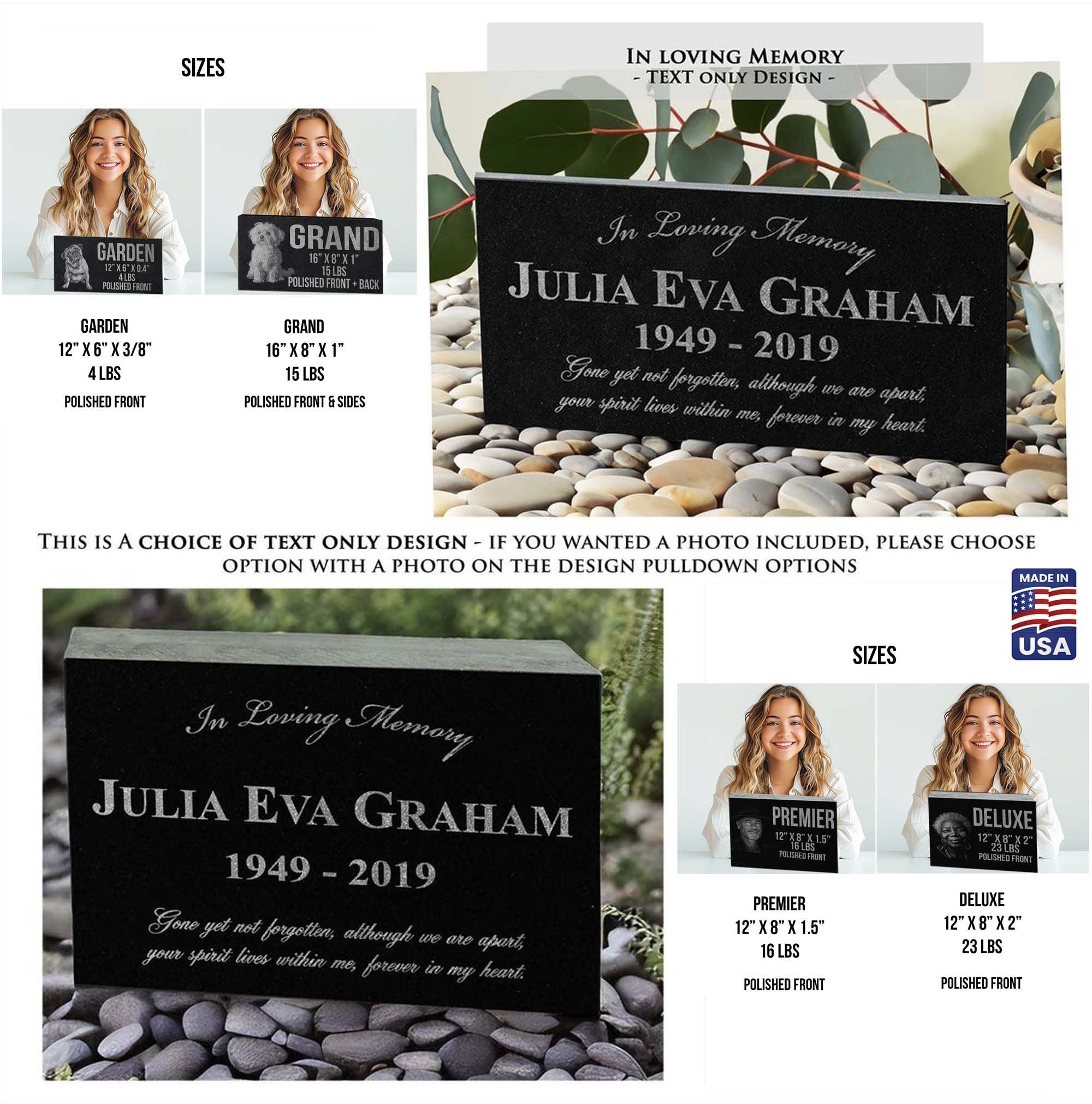 In Loving Memory Personalized Memorial Stone Loss of a Mother Father Husband Son Mom Baby Plaque sympathy remembrance miscarriage Loved Ones