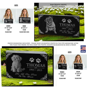 Personalized Memorial Gifts Loss of Pet: Sympathy Stones, Remembrance, Grave Markers for Dog or Cat - A Gift for Men, Women, Kids, Mother