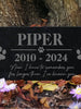 Personalized Memorial Headstone Dog Cat w/ Heart Paw Prints Photo: Patio | Lawn & Garden | Outdoor Decor Sculptures | Sympathy Gifts Tribute