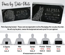 Personalized Custom Granite Dog Cat Memorial Headstone - Waterproof Pet Cemetery Marker with Photo Plaque for Outdoor Garden Stepping Stone