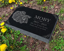Custom Fish Memorial Stone: Goldfish Betta Koi Guppy | Loss of Pet Fish | Burial Grave Marker | Fish Photo Memorial | Siamese Fighting Fish