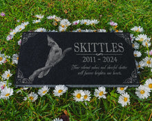 Photo Pet Memorial Gift for Bird Lovers: Parakeet & African Grey Parrot Parakeet Cockatiel Lovebird Memorial Stone | Pet Loss Burial Marker