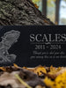 Custom Reptile Memorial Stone | Personalized Photo Engraving for Lizards, Snakes, Turtles | Outdoor Garden or Indoor Display Tribute