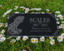 Custom Reptile Memorial Stone | Personalized Photo Engraving for Lizards, Snakes, Turtles | Outdoor Garden or Indoor Display Tribute