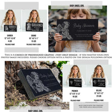 Personalized Baby Memorial Stone Garden Yard Indoor Outdoor Gift Loss of Infant Child Engraved Plaque Son Daughter Grief Angel Design