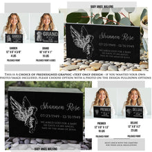 Personalized Baby Memorial Stone Garden Yard Indoor Outdoor Gift Loss of Infant Child Engraved Plaque Son Daughter Grief Angel Design