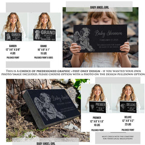 Baby Memorial Grave Marker: Infant Newborn Miscarriage Granite Headstone | Temporary Grave Marker | Garden Stone Sympathy Gift | Baby Loss