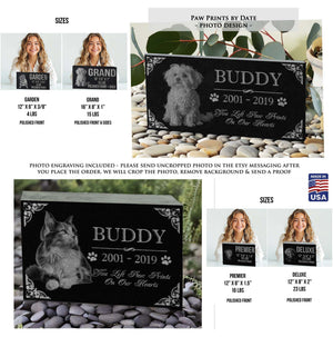 Personalized Memorial Gifts Loss of Pet: Sympathy Stones, Remembrance, Grave Markers for Dog or Cat - A Gift for Men, Women, Kids, Mother