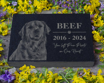 Custom Pet Memorial Stone for Dogs | Honor Your Terrier, Retriever, Pug, Bulldog | Personalized Dog Grave Marker | Pet Loss Sympathy Gift