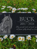 Customizable Granite Pony Horse Memorial: Engraved Headstone w/ Photo, Barn Marker, Burial Plaque Indoor/Outdoor Custom Horse Sympathy Gift