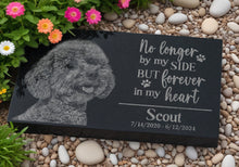 Engraved Photo Memorial Plaque: Cemetery Marker | Outdoor Headstone Tombstone | Custom Pet Loss Gift | Dog Cat Garden Tribute Grave Stone