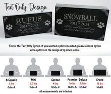 Personalized Custom Granite Dog Cat Memorial Headstone - Waterproof Pet Cemetery Marker with Photo Plaque for Outdoor Garden Stepping Stone