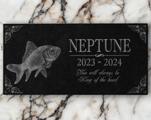 Custom Fish Memorial Stone: Goldfish Betta Koi Guppy | Loss of Pet Fish | Burial Grave Marker | Fish Photo Memorial | Siamese Fighting Fish