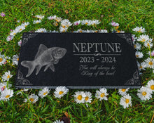 Custom Fish Memorial Stone: Goldfish Betta Koi Guppy | Loss of Pet Fish | Burial Grave Marker | Fish Photo Memorial | Siamese Fighting Fish