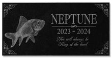 Custom Fish Memorial Stone: Goldfish Betta Koi Guppy | Loss of Pet Fish | Burial Grave Marker | Fish Photo Memorial | Siamese Fighting Fish