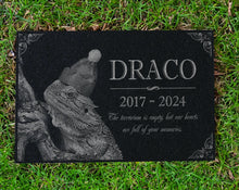 Custom Pet Photo Memorial Slab: Rabbit Garden Tribute, Horse Headstone, Reptile Burial Marker, Chicken Grave Plaque, Goat Outdoor Keepsake