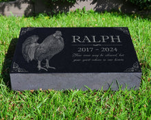 Custom Chicken Tribute: Personalize Granite Rooster Memorial Plaque | Hen Marker | Pet Loss Garden Stone | Chicken Decor | Coop Keepsake