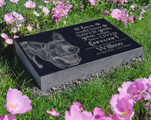 Engraved Pet Memorial Stone: Dog, Cat, or Pet Remembrance Gift w/ Custom Photo | You Left Paw Prints On Our Hearts | Feline Dog Lovers Gift