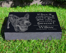 Engraved Pet Memorial Stone: Dog, Cat, or Pet Remembrance Gift w/ Custom Photo | You Left Paw Prints On Our Hearts | Feline Dog Lovers Gift