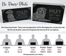 Multiple Pets Custom Pawprint Tribute: Engraved Loss of Dog Cat Memorial Stone, Animal Outdoor Plaque, Granite Memorial Garden Gravestone