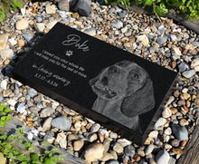 Engraved Black Granite Garden Stone with Photos - Gifts for Those Who Lost Pets, Perfect for Dog Lovers, Cat Owners, and Pet Enthusiasts