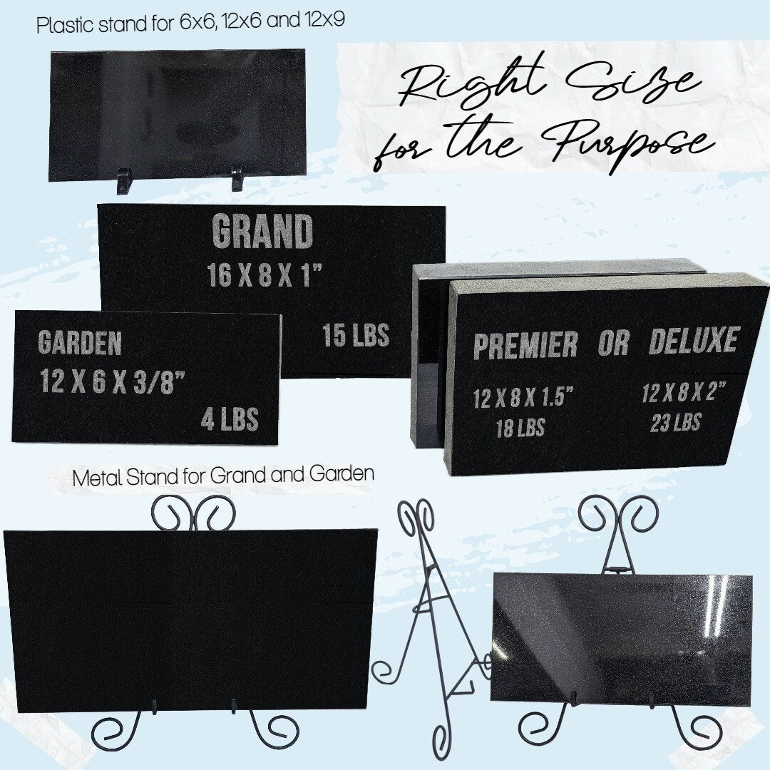Engraved Photo Memorial Plaque: Cemetery Marker | Outdoor Headstone Tombstone | Custom Pet Loss Gift | Dog Cat Garden Tribute Grave Stone