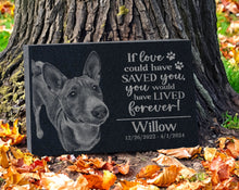 Engraved Photo Memorial Plaque: Cemetery Marker | Outdoor Headstone Tombstone | Custom Pet Loss Gift | Dog Cat Garden Tribute Grave Stone