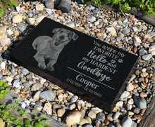 Engraved Photo Memorial Plaque: Cemetery Marker | Outdoor Headstone Tombstone | Custom Pet Loss Gift | Dog Cat Garden Tribute Grave Stone