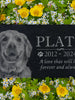 Photo Garden Tribute Pet Memorial: Headstone Burial Plaque for Dog, Cat, Rabbit, Horse, Cow, Goats - Cemetery Marker, Tombstone, Statue