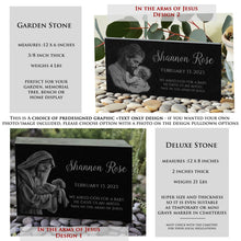 Granite Baby Headstone: Stillborn Pregnancy Loss Keepsake | Baby Footprints Memorial | Sympathy Gifts For Mom | In the Arms of Jesus