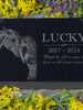 Custom Horse Memorial Stone | Personalized Photo Engraved Marker | Arabians, Thoroughbreds, Quarter Horses | Outdoor Stable & Garden Tribute