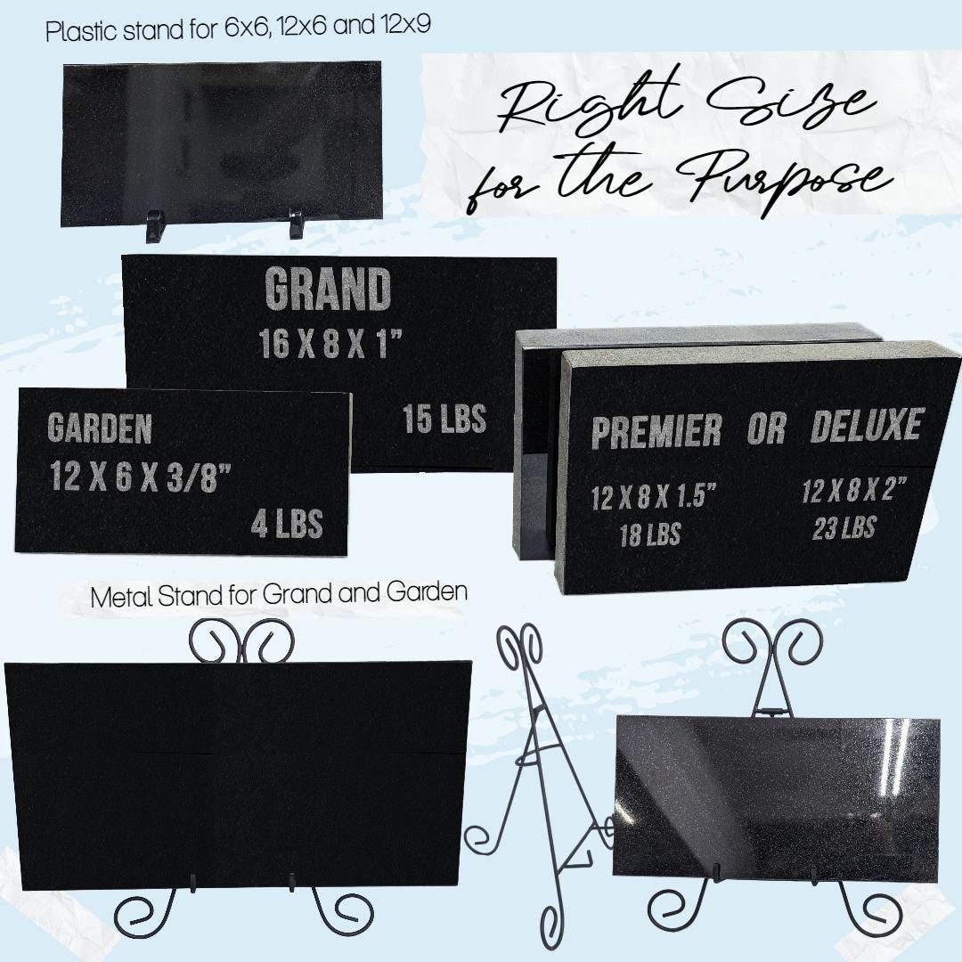 Multiple Name Family Memorial Stone | Husband Wife, Mother Father, Grandparents, Siblings, Couples | Companion Memorial for Parents Plaque