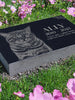 Custom Granite Pet Memorial Stone | Upright Pet Monument for Cats and Dogs | Personalized Animal Grave Marker for Garden | Flat Headstone