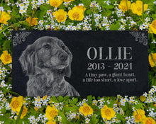 Custom Granite Pet Memorial Stone | Upright Pet Monument for Cats and Dogs | Personalized Animal Grave Marker for Garden | Flat Headstone