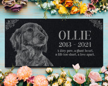 Custom Granite Pet Memorial Stone | Upright Pet Monument for Cats and Dogs | Personalized Animal Grave Marker for Garden | Flat Headstone