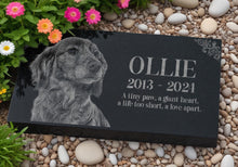 Custom Granite Pet Memorial Stone | Upright Pet Monument for Cats and Dogs | Personalized Animal Grave Marker for Garden | Flat Headstone