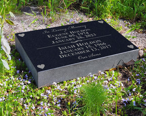 Multiple Name Family Memorial Stone | Husband Wife, Mother Father, Grandparents, Siblings, Couples | Companion Memorial for Parents Plaque
