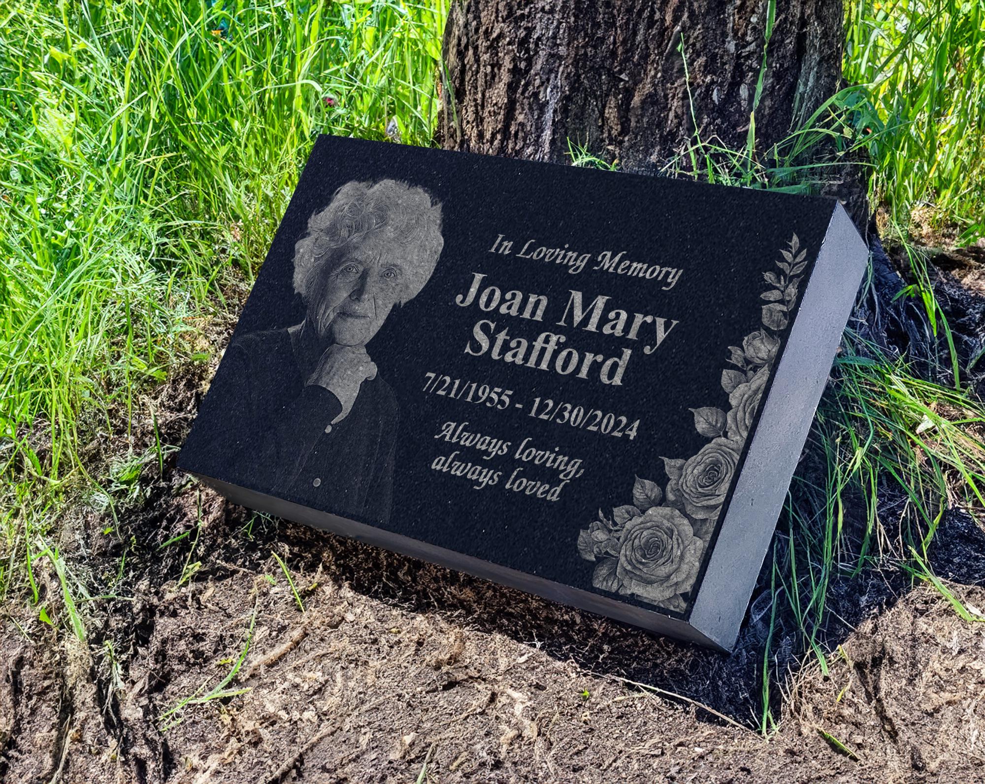 Funeral Tribute Gift - Memorial Service Display - Celebration of Life Keepsake - Cemetery Plot Marker - Gift for Grieving Family - Flowers