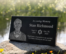 Matzevah Personalized Jewish Grave Marker | Hebrew Yahrzeit Memorial | Star of David Plaque | Shiva Gift | Jewish Monuments | Magen David