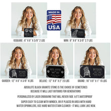 Double Head Stone for Graves | Memorial Garden Stones for Parents | Companion Grave Marker | Couples Tombstone | Husband and Wife Headstone