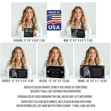 Family Memorials | Granite Photo Companion Monument | Double Headstones for Married Couples | Husband and Wife Headstone | Double Monument