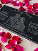 Double Head Stone for Graves | Memorial Garden Stones for Parents | Companion Grave Marker | Couples Tombstone | Husband and Wife Headstone