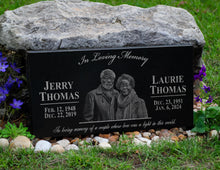Memorial Plaque for Two People | Flat Grave Markers for Couples | Memory Plaques for Loved Ones Lost | Tribute for Couples Partners Siblings
