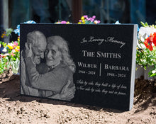 Memorial Plaque for Two People | Flat Grave Markers for Couples | Memory Plaques for Loved Ones Lost | Tribute for Couples Partners Siblings