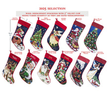 Needlepoint Christmas Stockings Personalized Santa Nutcracker Reindeer Snowman Old World Finished Embroidered Stockings with Names