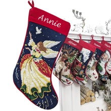 Needlepoint Christmas Stockings Personalized Santa Nutcracker Reindeer Snowman Old World Finished Embroidered Stockings with Names