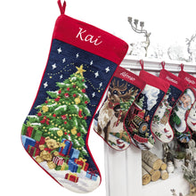 Needlepoint Christmas Stockings Personalized Santa Nutcracker Reindeer Snowman Old World Finished Embroidered Stockings with Names