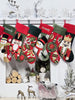 Whimsical Nutcracker or Cute Snowman Tufted Velvet Children's Christmas Stockings Embroidered and Personalized with Names Family Heirloom