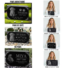 Personalized Pet Memorial Stone | Outdoor Grave Marker | Engraved Headstone for Cats & Dogs | Outdoor Animal Burial Monument | Pet Tombstone