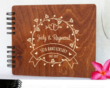 ANNIVERSARY GIFTS Carmel Oak 8.5 x 7 / 80 Pages Ivory Blank Wedding Anniversary Guestbook Personalized Wooden Guest Book Made in USA  50th Anniversary 60th Anniversary 25th 20th 5th 30th Gift